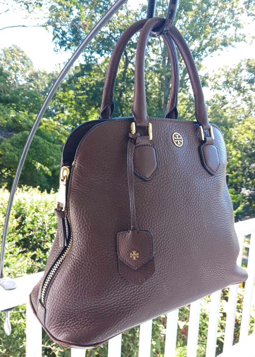 Tory Burch Large Milk Chocolate Brown Satchel w/Side Zipper Detail