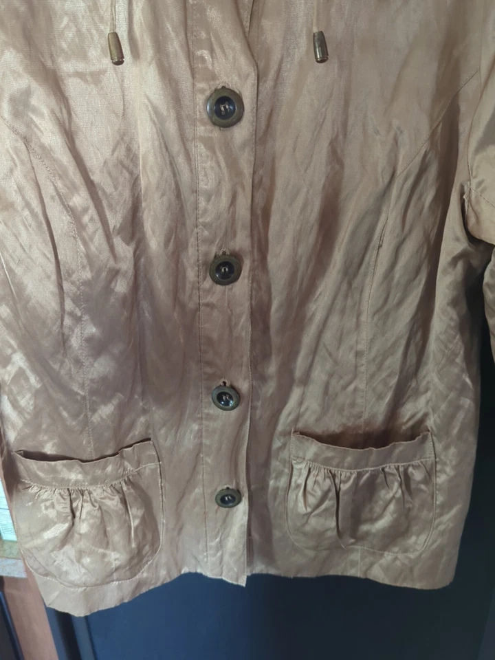 Ruby Road Metallic Gold Button-up Jacket - Image 2 of 4