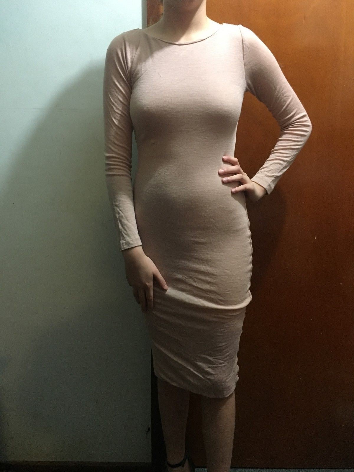 Kookaï KAT Dress CLAYPOT Colour (F20) WOMENS MERINO WOOL LONG SLEEVE