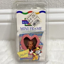 Vtg 1994 Holson Disney Mini Mouse Hand Painted Mini Picture Photo Frame 3”x2.5”
