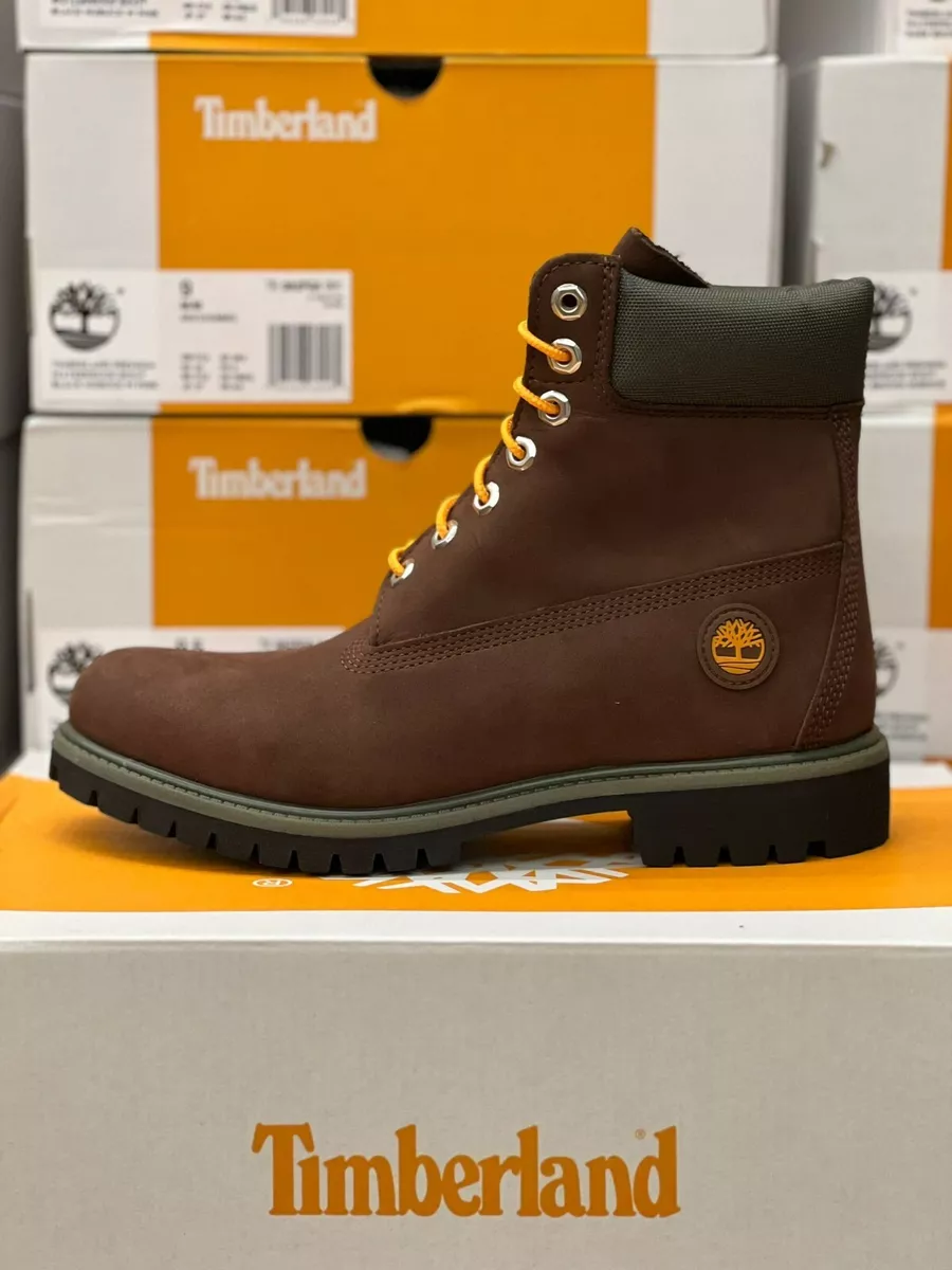 Timberland Men&#039;s Premium 6-Inch Waterproof Dark Brown Boots New in Box |