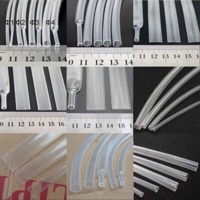 Clear 1mm-180mm Heatshrink Tube 2:1 Heat Shrink Tubing Wire/Cable Sleeving Wrap - image 1 of 4