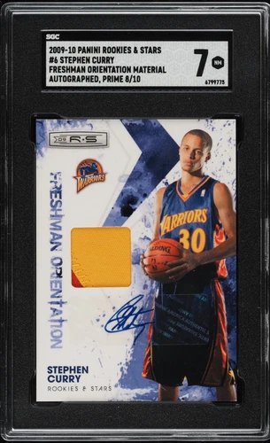 2009 Panini Rookies & Stars Stephen Curry Rookie Patch Auto /10 Sgc Pop 1/1