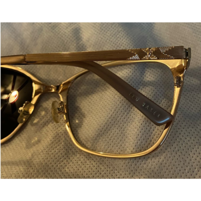 TED BAKER 53mm Rectangle Cat Eye Sunglasses - Gold | eBay display picture 1