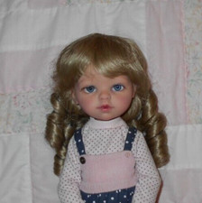 Playhouse PAULA Doll Wig SIZE 8/9 BLONDE Long Spiral Curls  Full Bangs NWT