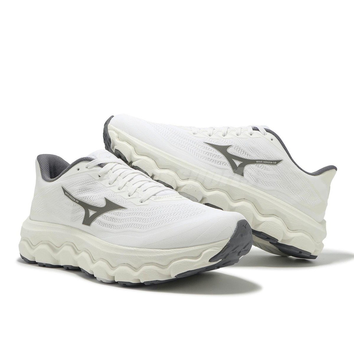 スニーカー MIZUNO Men Sneakers D1GA2511 WHITE Mizuno Wave Horizon 8 Super Wide White Grey Men Road Running