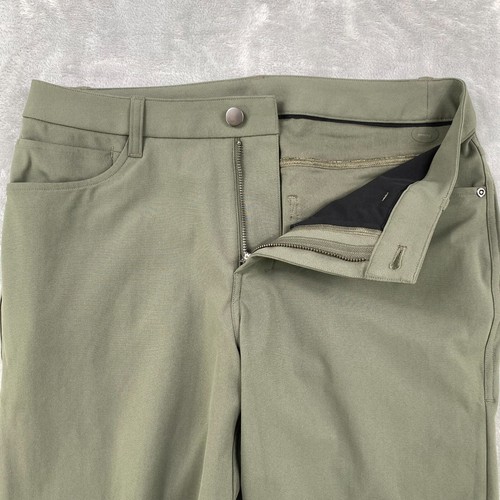 Lululemon ABC Slim-Fit Pant Mens 30 Army Green Two Way Stretch Warpstreme Chino - Picture 7 of 9
