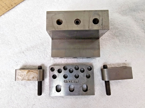 1-2-3 Fixture Block Angle Plate w/ Toe Clamps ⅜-16 Tapped – Toolmaker Made - Picture 2 of 11