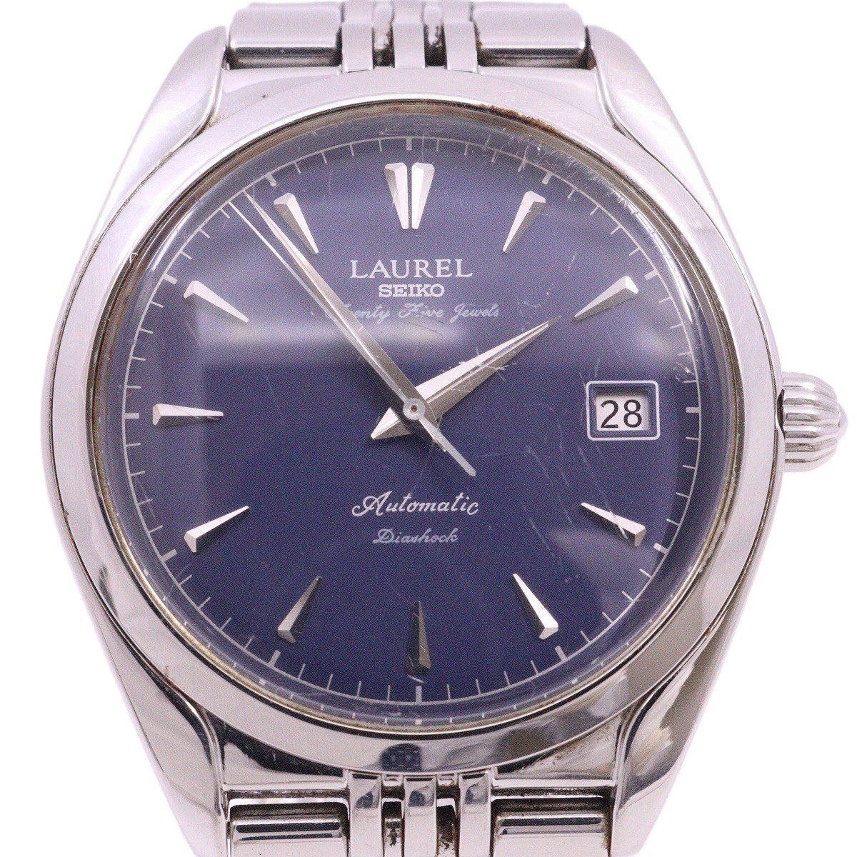SEIKO LAUREL Automatic Men's Watch Blue Dial Genuine SS SEIKO LAUREL Automatic Men's Watch Blue Dial Genuine SS