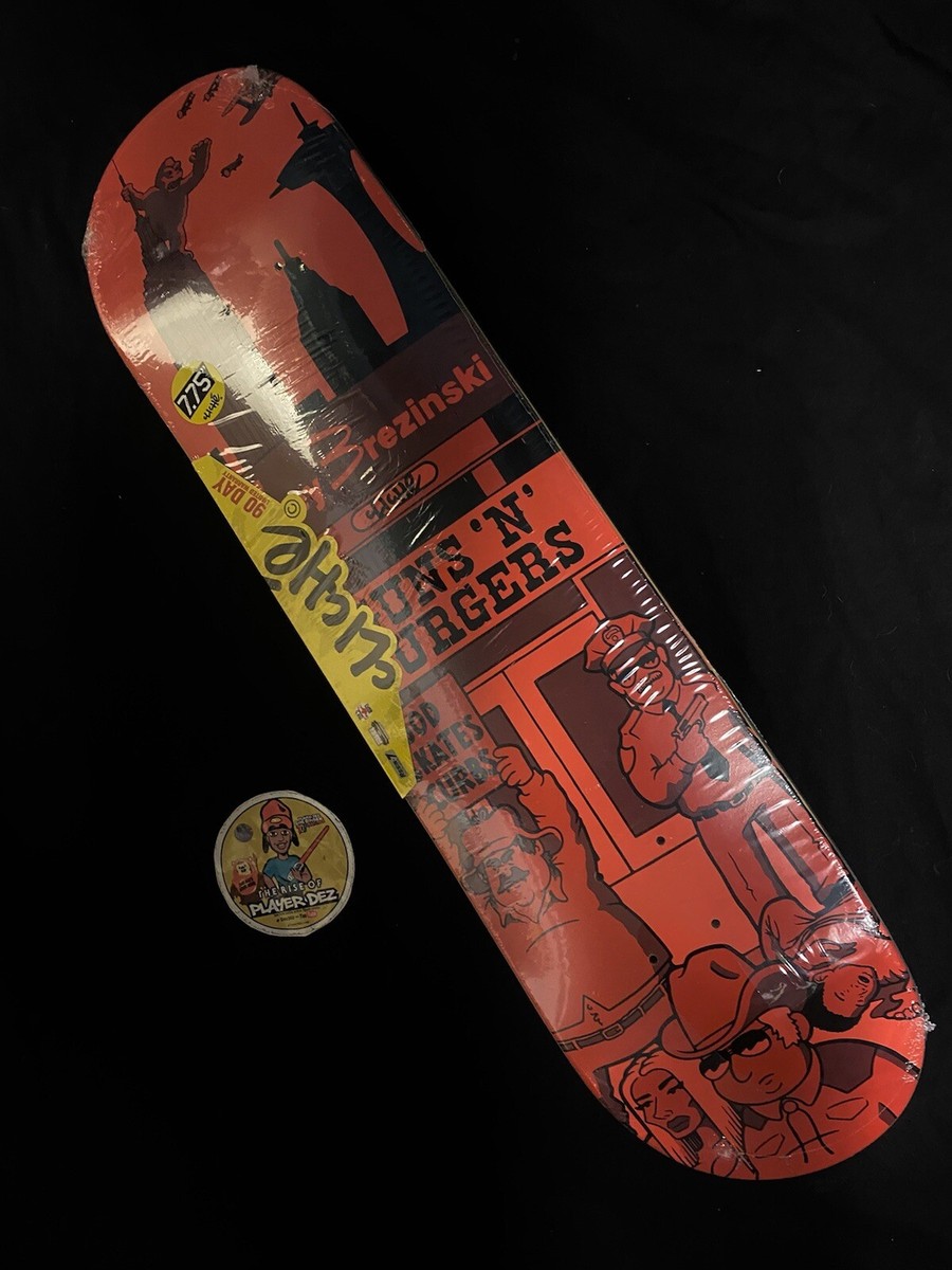 RARE Guns And Burgers Joey Brezinski Cliche Skateboard Deck Jon