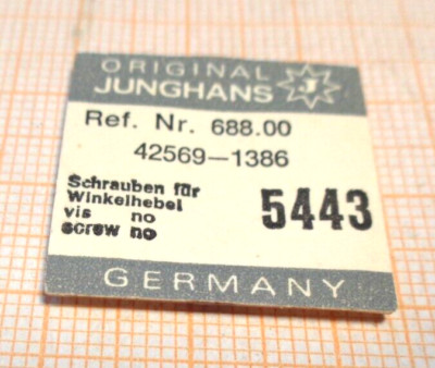 Junghans J 688.00 Chronograph Schrauben für Winkelhebel ältere Lagerware