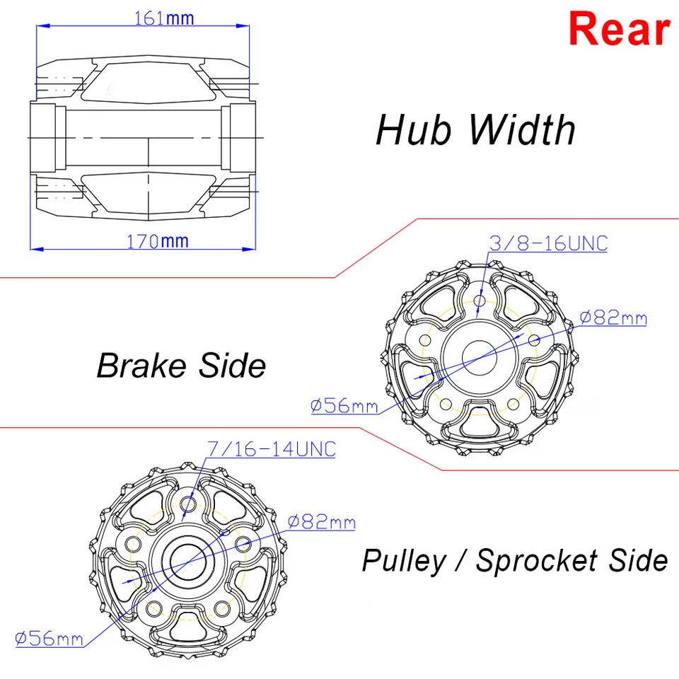 Rueda trasera 36 radios gruesos 16x5,5 para Harley Softail Custom Night Train Springer Foto 3 de 4