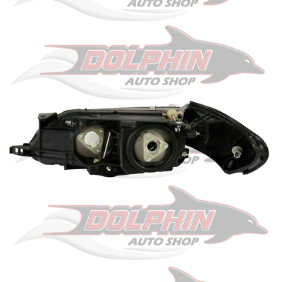 For 93 97 Toyota Corolla DX Headlights Black Clear Lens Head Lamp