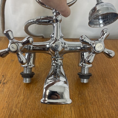 Vintage Bath And Shower Mixer Taps Chrome Victorian Style - Picture 6 of 8