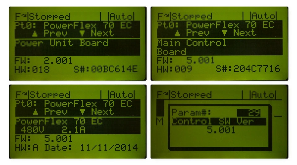 Unidad de CA 20AD2P1A0AYNNC0/A PowerFlex 70 2014, 480 VAC, 3 PH, 2,1 amperios, 1 HP Foto 2 de 4