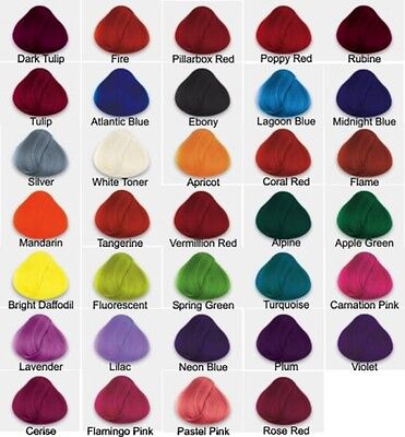 Blue Hair Dye Colour Chart