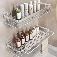Self Adhesive Shower Caddy Organizer 2-Pack No-Drill Storage