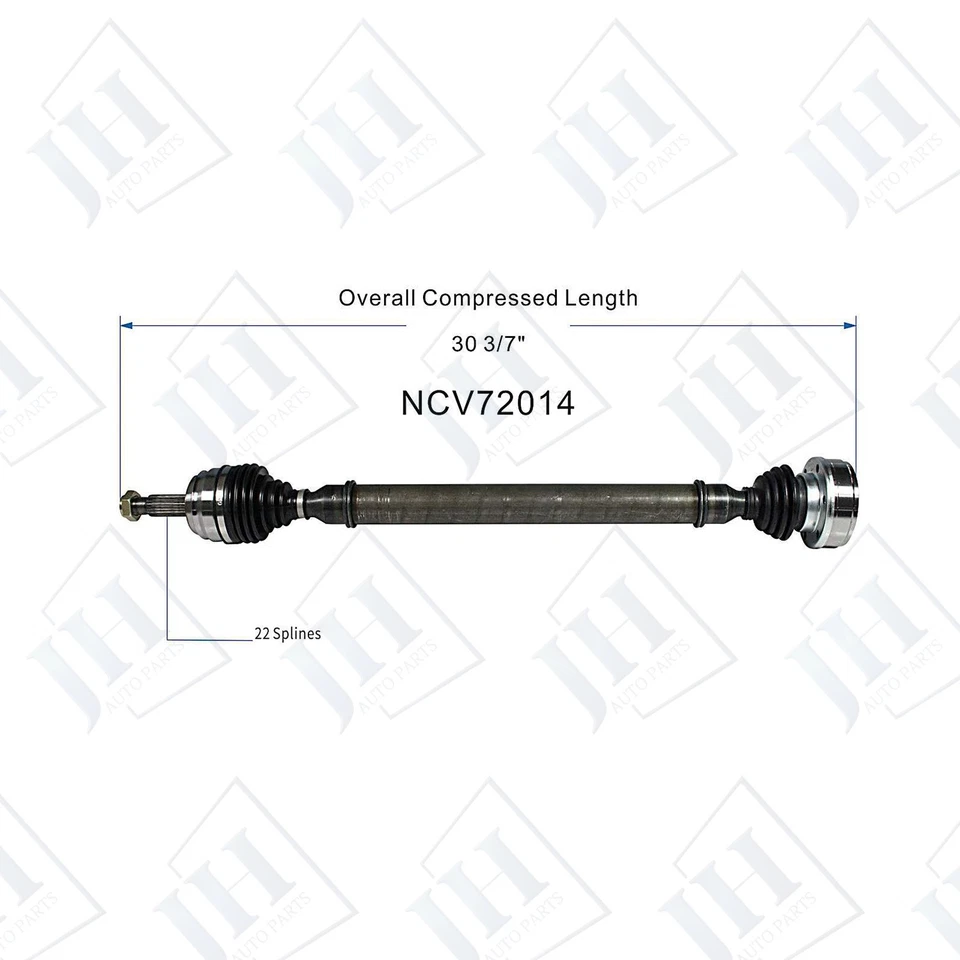 Eje CV pasajero delantero derecho original para Volkswagen Jetta Golf 1985-92 tracción delantera Foto 2 de 4