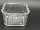 Federal Glass Refrigerator Bowl Dish NO Lid 4 X 4 Inches Clear vintage