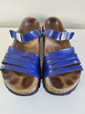 Betula Birkenstock ‘Burma’ Navy Blue Patent Sandals Size EU 39 U.K. 5.5