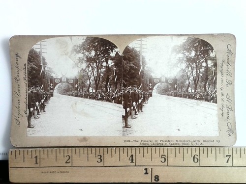 Funeral of President McKinley Stereoview B.B. Conger 1901 Ohio USA - 第 1/2 張圖片