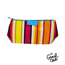 Clinique x Kate Spade Stripped Multicolored Makeup Bag Pouch - Free Shipping