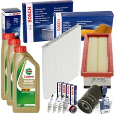 BOSCH FILTERSET+5W40 ÖL+KERZEN passend für ALFA MITO 955 FIAT PUNTO 199 QUBO 225