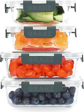 GRANZ 4pc Glass Food Container Set
