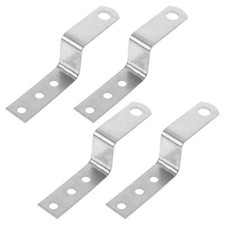 4 Pcs Silver Z Shaped Corner Bracket For Furniture Shelves Drawer Lock Head