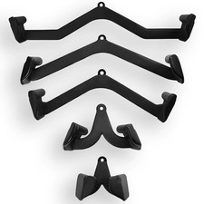 Lat Pull down Set (5 piece) Professional LAT Pulldown Attachment Set T-bar V-bar