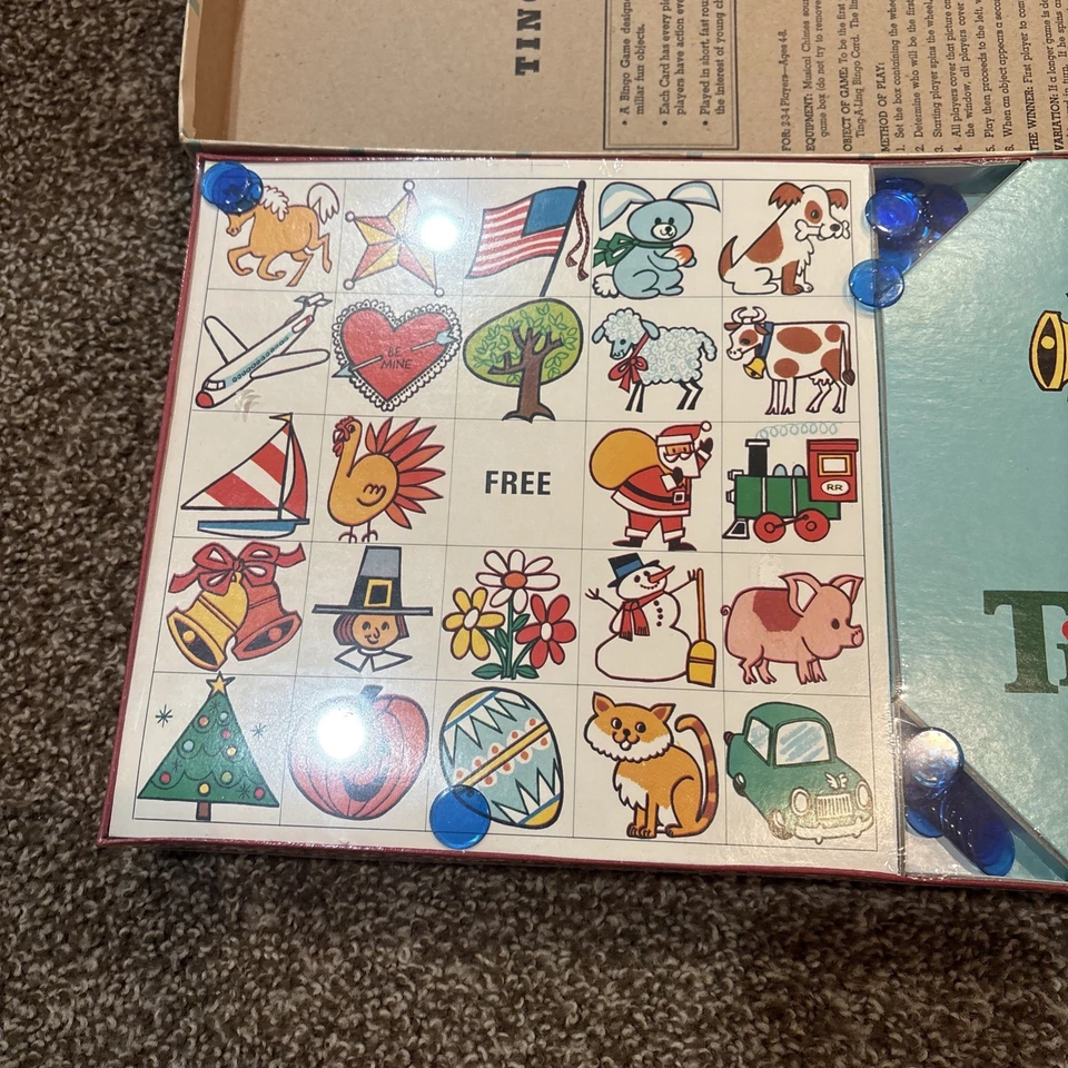 JUEGO DE MESA DE BINGO TING A LING VINTAGE CADACO 1968 #282 CAMPANAS MUSICALES Completo Foto 4 de 4