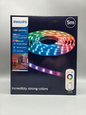 Philips LED Streifen 5m RGBIC+ 24W 1500 Lumen 18 Settings 256 Farben NEU