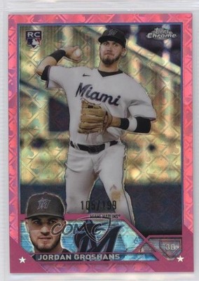 2023 Chrome Logofractor Edition Pink Refractor Jordan Groshans #9 Rookie RC 0b3