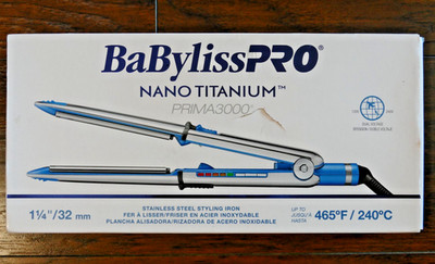 BaBylissPRO Nano Titanium Prima3000   1-1/4in. Ionic Straightener Wave or Curl
