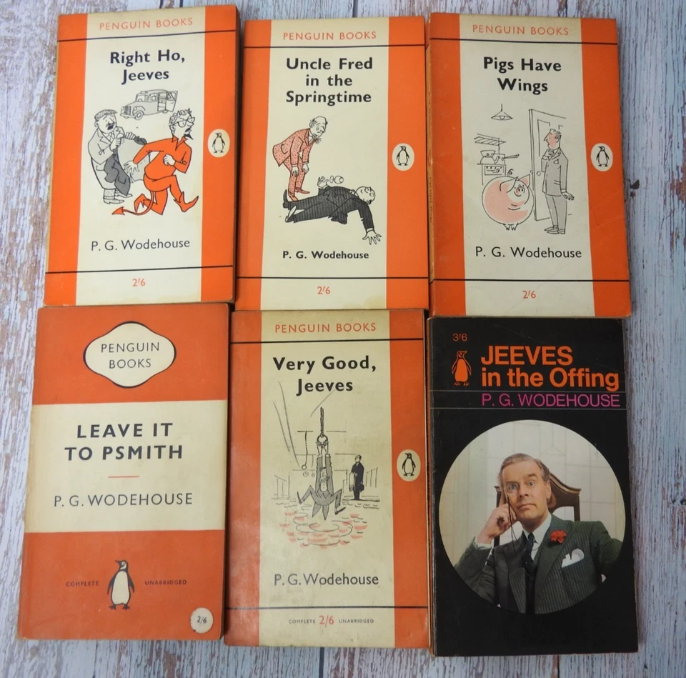 P G Wodehouse x 11 Vintage Penguin Paperbacks - Jeeves Psmith Blandings etc - Image 2 of 3