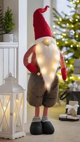 "Led Deko Wichtel \"ZipfelmüTze\" Groß, 148 Cm Hoch, Beleuchtet, Weihnachts Figur"