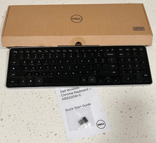 Dell KM713 /KM714 Wireless Slim Keyboard with USB Dongle Tested Working