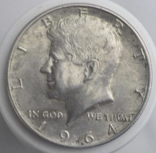1964 D Kennedy US Half Dollar Coin – Good Luster – 90% Silver