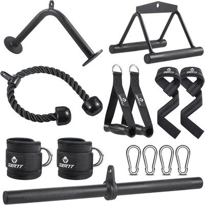 Workout Cable Machine Attachment for Home Gym, SERTT LAT Pulldown Attachments, C