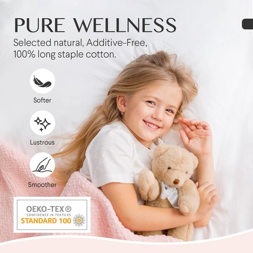 100% 800TC Cotton Fitted Sheet Full Size Bed Sheet, Deep Pocket, Fits Up to 1... - Picture 2 of 7