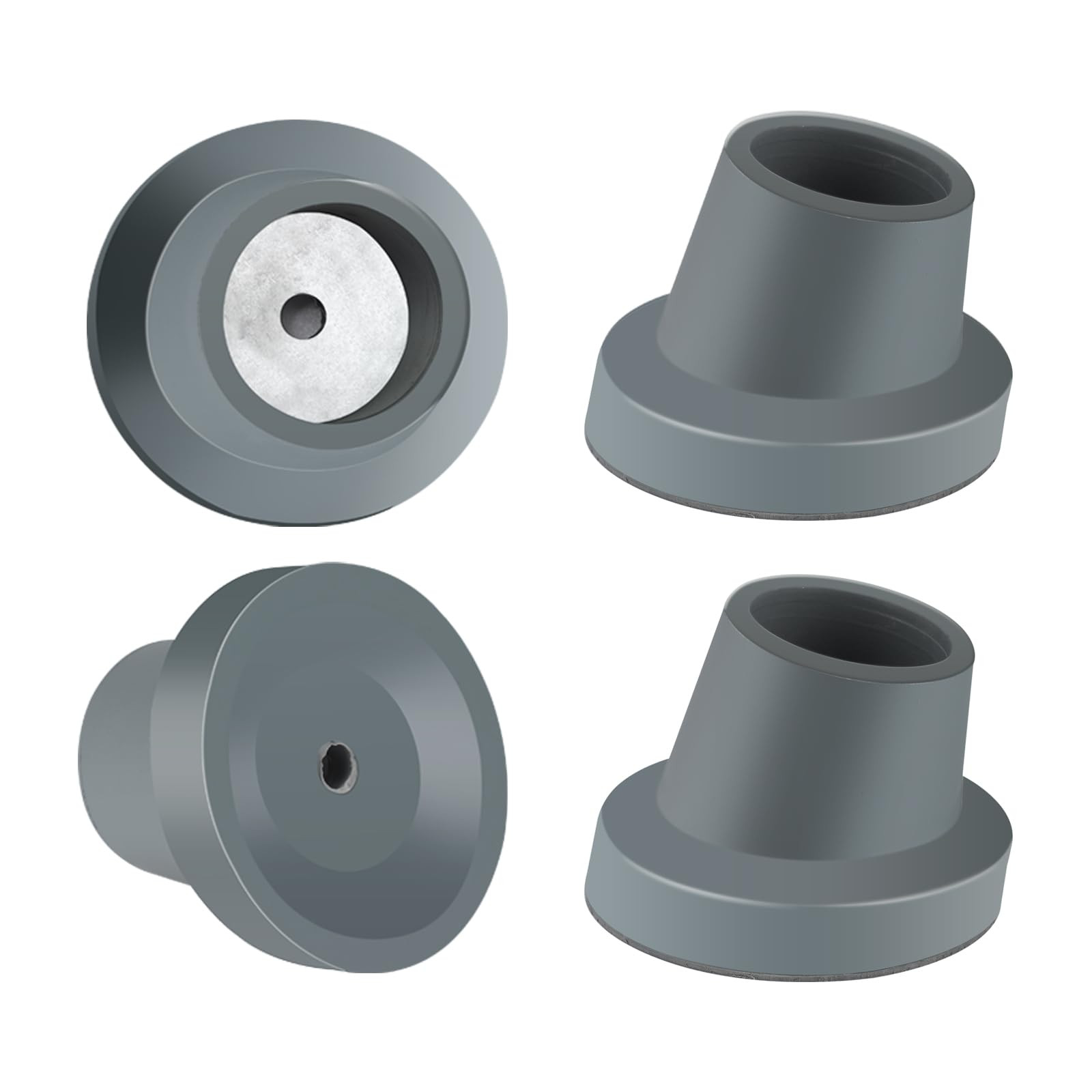 4 Pack Replacement Feet for Shower Chair Bath Seat | 1-1/8Slope Rubber Tips Non