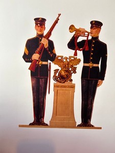 Poster WWI USMC US Marine Corps 11 x 14 inches Rifle and Bugle