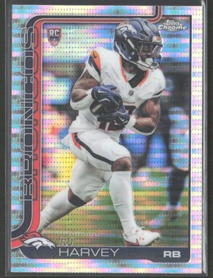 2025 Topps Chrome Pulsar Rj Harvey Rookie RC Denver Broncos