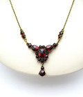Vintage Bohemian Garnet Necklace 17" [N145] — photo 3