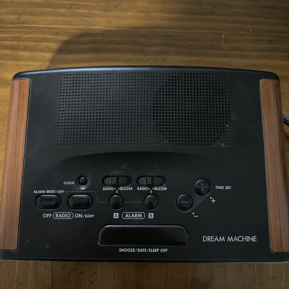 Vintage Sony Dream Machine ICF-C430 Dual Alarm AM/FM Clock Radio Wood Grain - Image 4 of 4