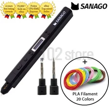 SANAGO New Sanago Premium 3D Pen PLA Filament 20 Colors Set 3Type Module