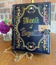 Betsey Johnson Kitsch Book of Spells Black Crossbody Bag BJ33645F Pristine Cond.