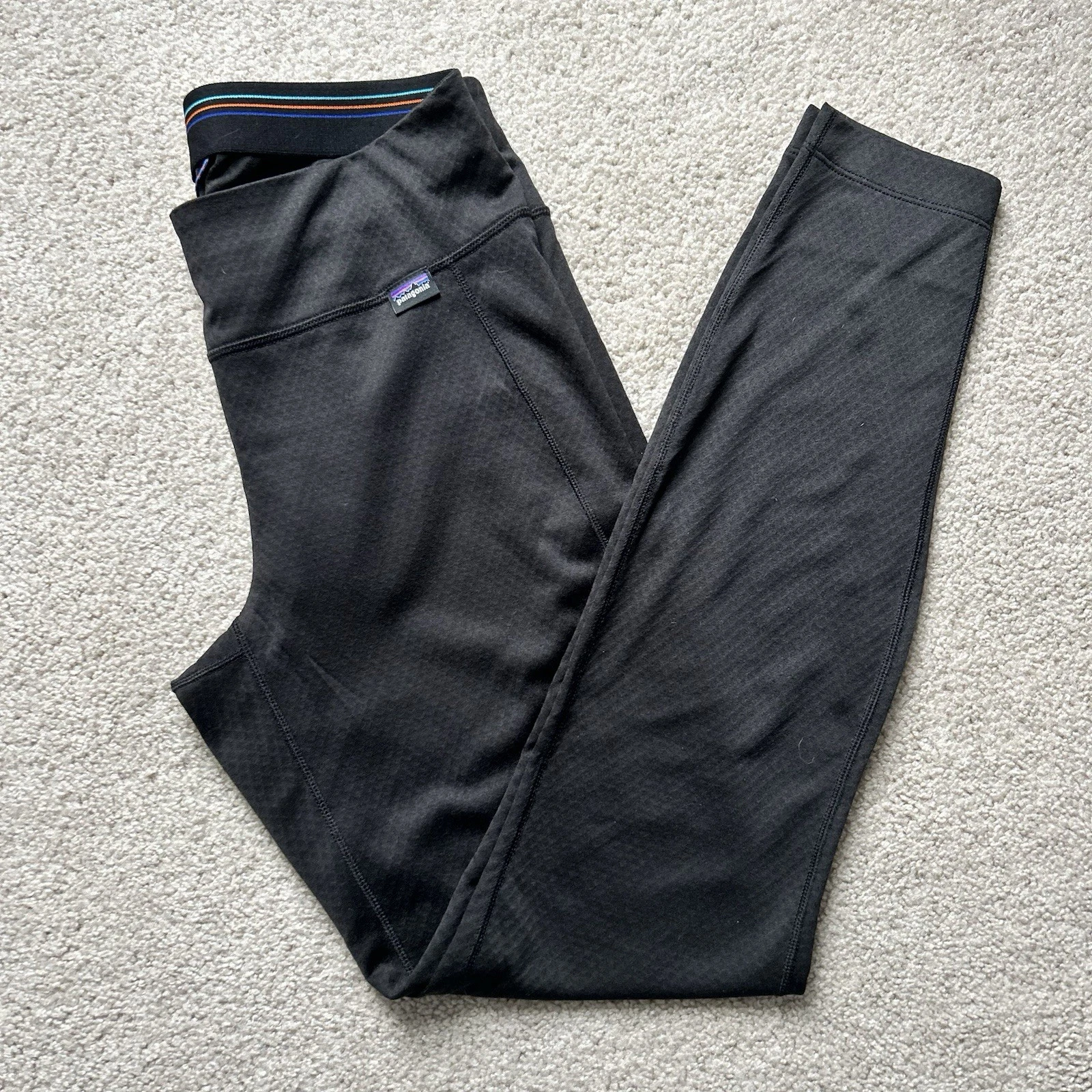 PATAGONIA Capilene Midweight Baselayer Bottoms Pants Women’s Size Small Black