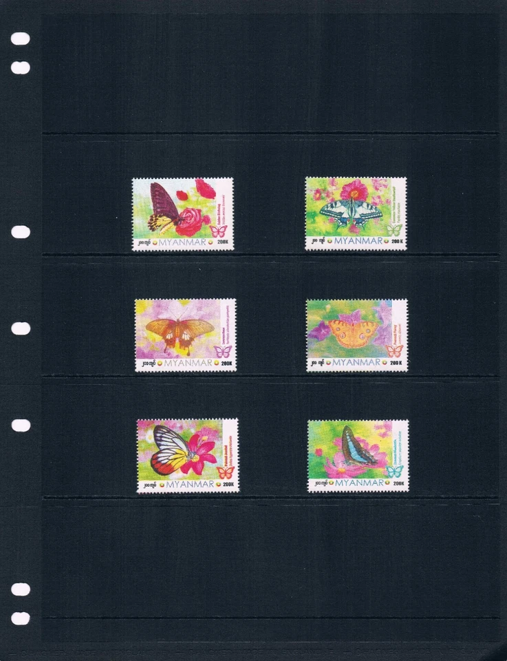 $80.00 Scott Value - 2024 MYANMAR BIRMA Mariposas muy escasas CV MNH NH UMM Foto 2 de 4