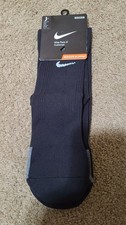 NEW Nike Park III Cushioned SOCCER Socks Black Mens 6/8 Womens 6/10